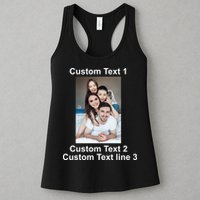 Custom Text Add Photo Picture Personalize Womens Tank Top