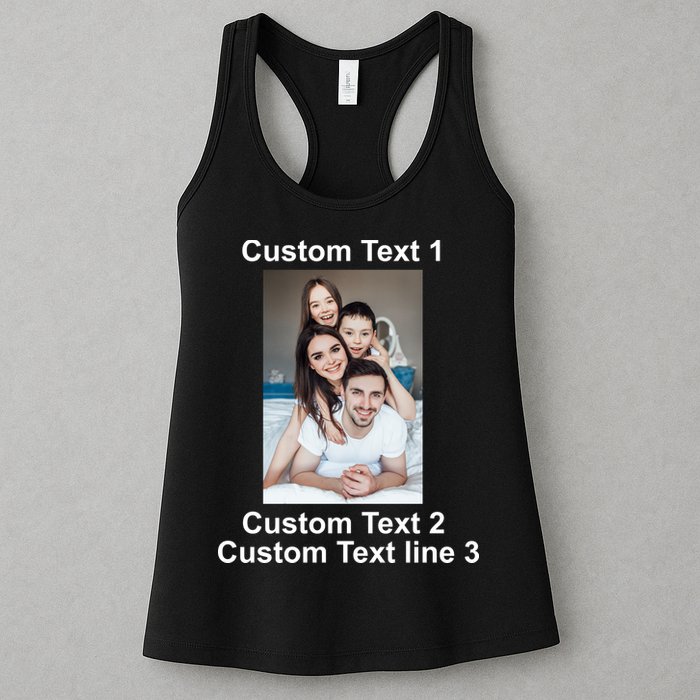 Custom Text Add Photo Picture Personalize Womens Tank Top