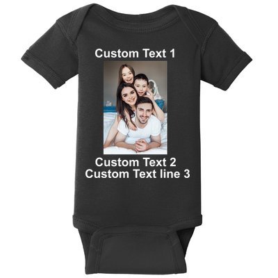 Custom Text Add Photo Picture Personalize Baby Bodysuit