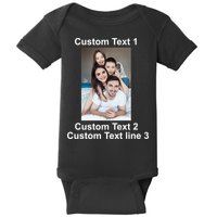 Custom Text Add Photo Picture Personalize Baby Bodysuit