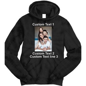 Custom Text Add Photo Picture Personalize Tie Dye Hoodie