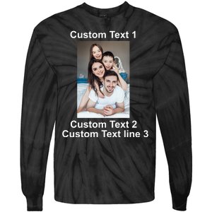 Custom Text Add Photo Picture Personalize Tie-Dye Long Sleeve Shirt