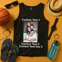 Custom Text Add Photo Picture Personalize Tank Top