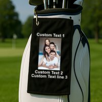 Custom Text Add Photo Picture Personalize Golf Towel