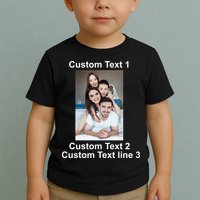 Custom Text Add Photo Picture Personalize Toddler T-Shirt