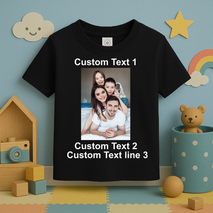 Custom Text Add Photo Picture Personalize Toddler T-Shirt