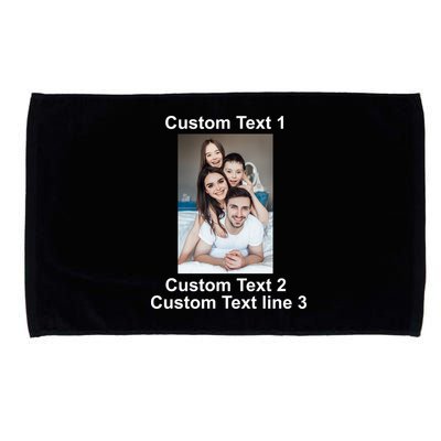 Custom Text Add Photo Picture Personalize Microfiber Hand Towel