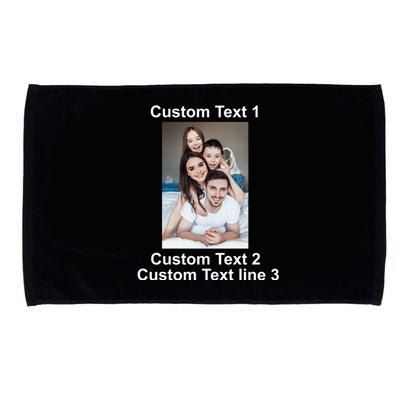 Custom Text Add Photo Picture Personalize Microfiber Hand Towel