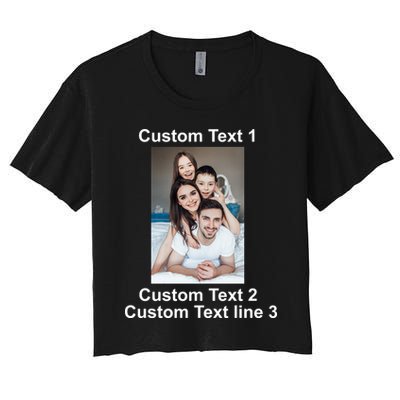 Custom Text Add Photo Picture Personalize Crop Top