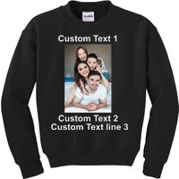 Custom Text Add Photo Picture Personalize Kids Sweatshirt