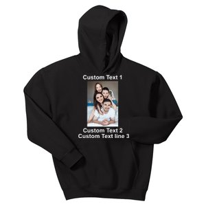 Custom Text Add Photo Picture Personalize Kids Hoodie