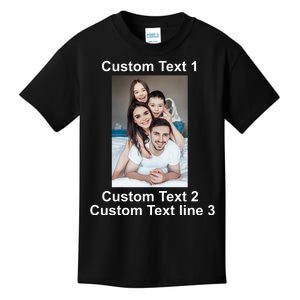 Custom Text Add Photo Picture Personalize Kids T-Shirt