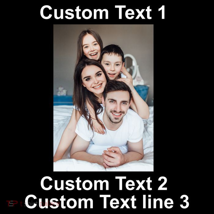 Custom Text Add Photo Picture Personalize Zip Tote Bag