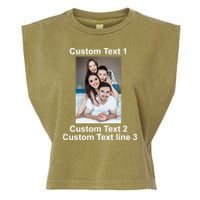 Custom Text Add Photo Picture Personalize Garment-Dyed Women's Muscle Tee