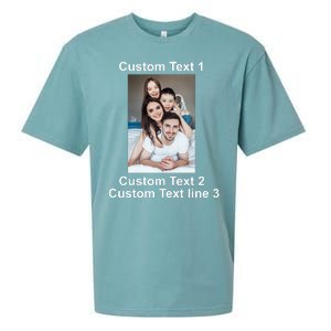 Custom Text Add Photo Picture Personalize Sueded Cloud Jersey T-Shirt