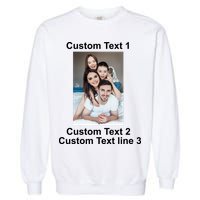 Custom Text Add Photo Picture Personalize Garment-Dyed Sweatshirt