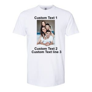 Custom Text Add Photo Picture Personalize Softstyle CVC T-Shirt