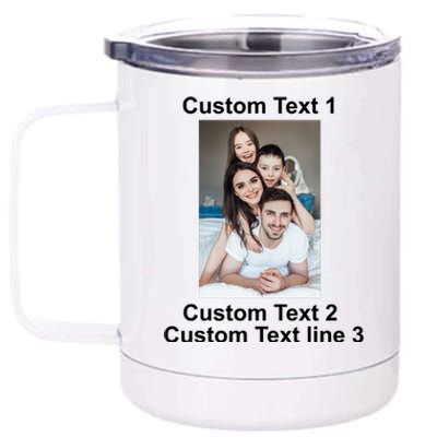 Custom Text Add Photo Picture Personalize 12 oz Stainless Steel Tumbler Cup