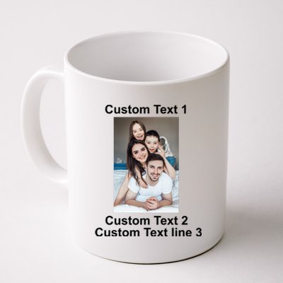 Custom Text Add Photo Picture Personalize Coffee Mug