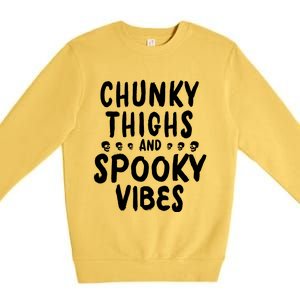 Chunky Thighs And Spooky Vibes Premium Crewneck Sweatshirt