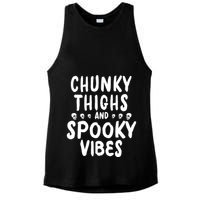 Chunky Thighs And Spooky Vibes Ladies PosiCharge Tri-Blend Wicking Tank