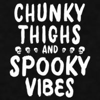Chunky Thighs And Spooky Vibes Ladies PosiCharge Tri-Blend Wicking Tank