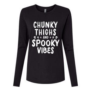 Chunky Thighs And Spooky Vibes Womens Cotton Relaxed Long Sleeve T-Shirt