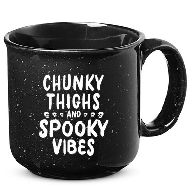 Chunky Thighs And Spooky Vibes 15oz Campfire Ceramic Mug