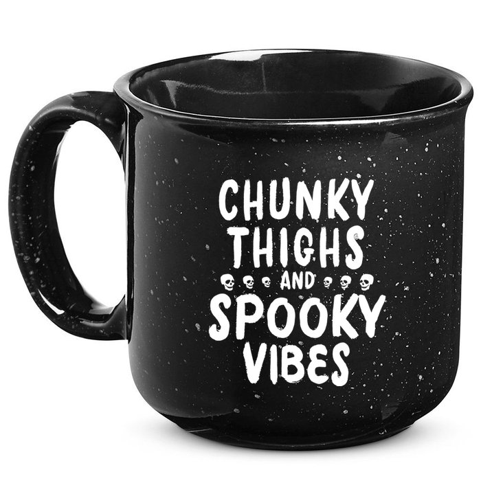 Chunky Thighs And Spooky Vibes 15oz Campfire Ceramic Mug