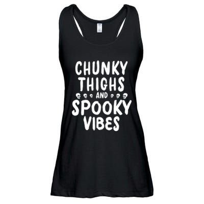 Chunky Thighs And Spooky Vibes Ladies Essential Flowy Tank