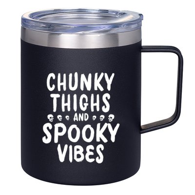 Chunky Thighs And Spooky Vibes 12oz Stainless Steel Coffee Mug