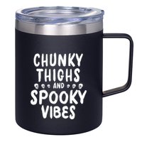 Chunky Thighs And Spooky Vibes 12oz Stainless Steel Coffee Mug