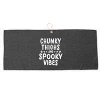 Chunky Thighs And Spooky Vibes Large Microfiber Waffle Golf Towel