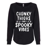 Chunky Thighs And Spooky Vibes Womens California Wash Sweatshirt