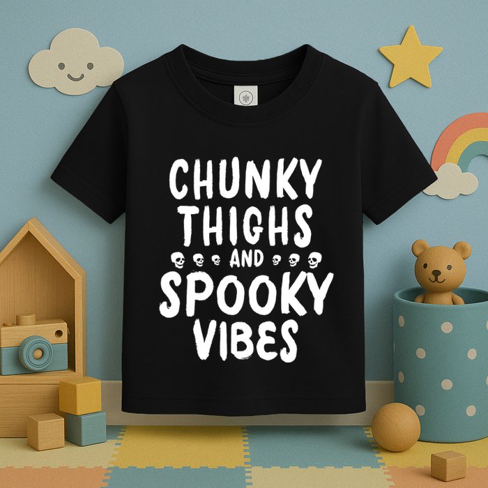 Chunky Thighs And Spooky Vibes Toddler T-Shirt