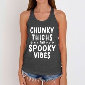 Chunky Thighs And Spooky Vibes Women's Knotted Racerback Tank