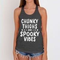 Chunky Thighs And Spooky Vibes Women's Knotted Racerback Tank