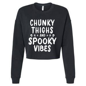 Chunky Thighs And Spooky Vibes Cropped Pullover Crew