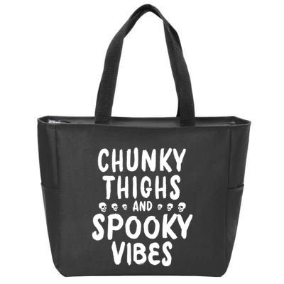 Chunky Thighs And Spooky Vibes Zip Tote Bag