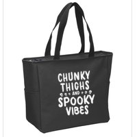 Chunky Thighs And Spooky Vibes Zip Tote Bag