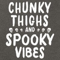 Chunky Thighs And Spooky Vibes Cotton Canvas Backpack