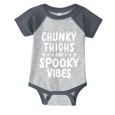 Chunky Thighs And Spooky Vibes Infant Baby Jersey Bodysuit