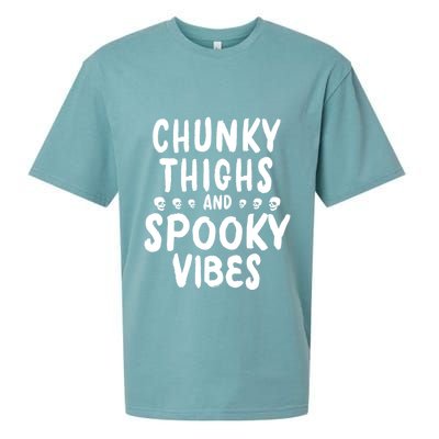 Chunky Thighs And Spooky Vibes Sueded Cloud Jersey T-Shirt