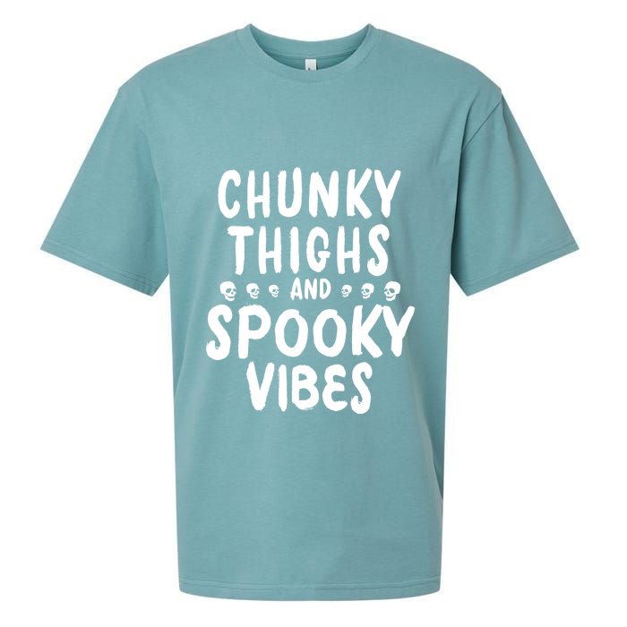 Chunky Thighs And Spooky Vibes Sueded Cloud Jersey T-Shirt