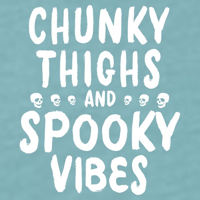 Chunky Thighs And Spooky Vibes Sueded Cloud Jersey T-Shirt