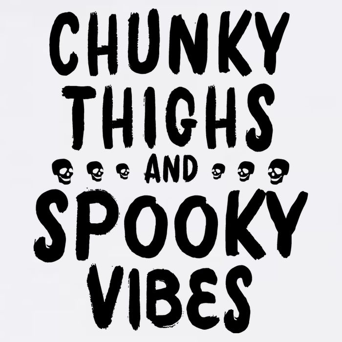 Chunky Thighs And Spooky Vibes Garment-Dyed Sweatshirt