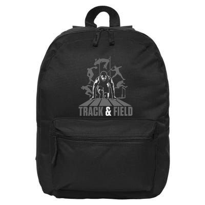 Cute Track And Field Athletics 16 in Basic Backpack