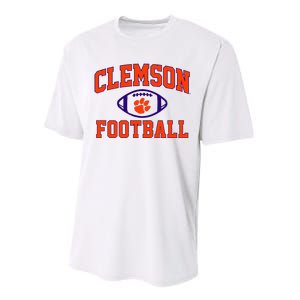 C.L.E.M.S.O.N Tigers Arch Football Performance Sprint T-Shirt