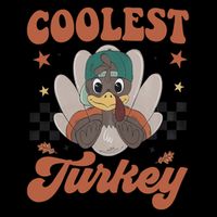 Coolest Turkey At The Table Thanksgiving Coolest Turkey Boy 16 in Basic Backpack