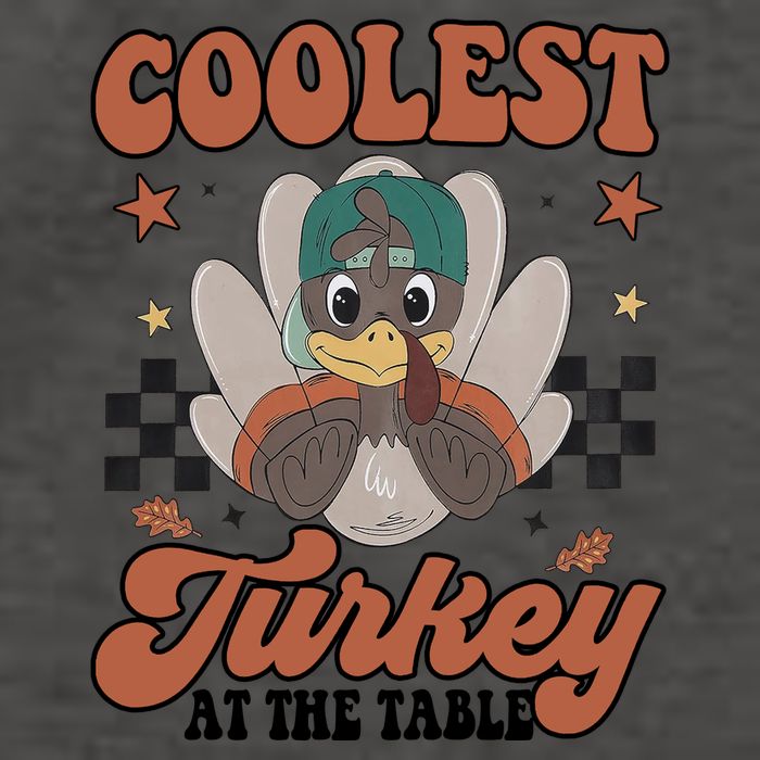 Coolest Turkey At The Table Thanksgiving Coolest Turkey Boy Vector Backpack